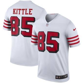 mens nike george kittle white san francisco 49ers color rush